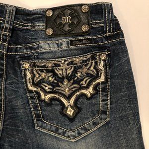 Miss Me Cuffed Capri Jeans Size 29 Dark Blue *RARE